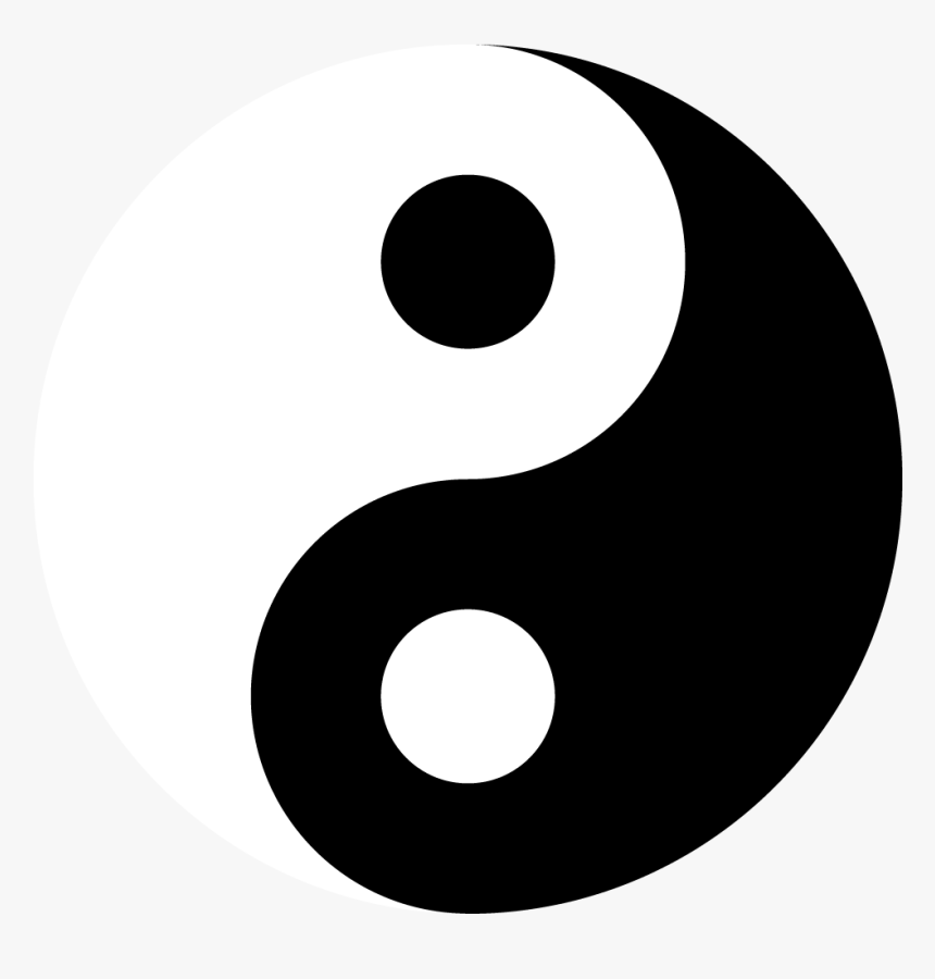 Transparent Black Circle Outline Png - Yin Yang Transparent Icon