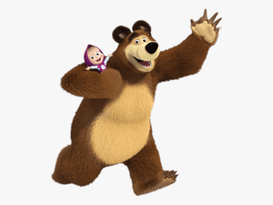 Bear Holding Masha - Masha And The Bear Png