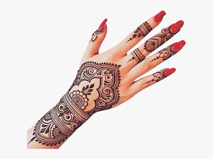 Transparent Mehndi Png - Hand Henna Tattoo Png