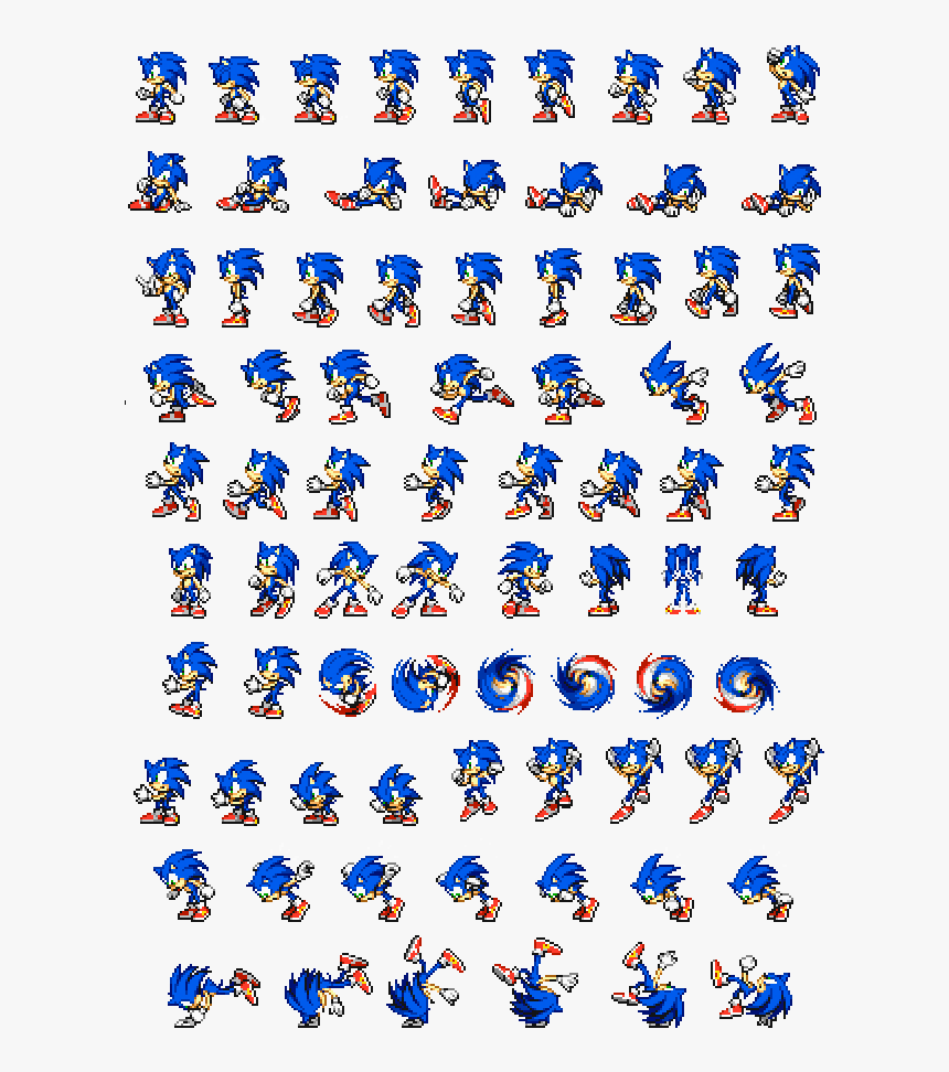 Sprites Sonic Sega Animação Animation - Sonic Advance Sonic Sprite Sheet