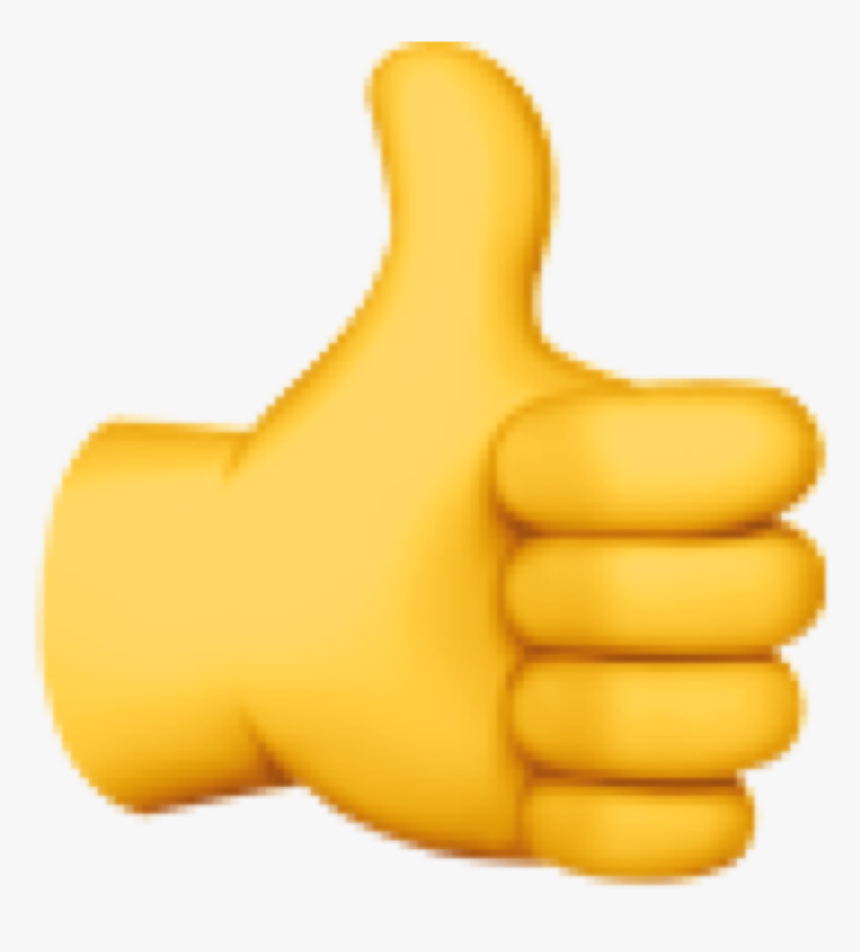 Transparent Thumb Up Emoji Png - Thumbs Up Apple Emoji