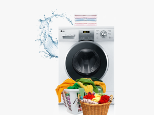 Washing Machine With Clothes Png