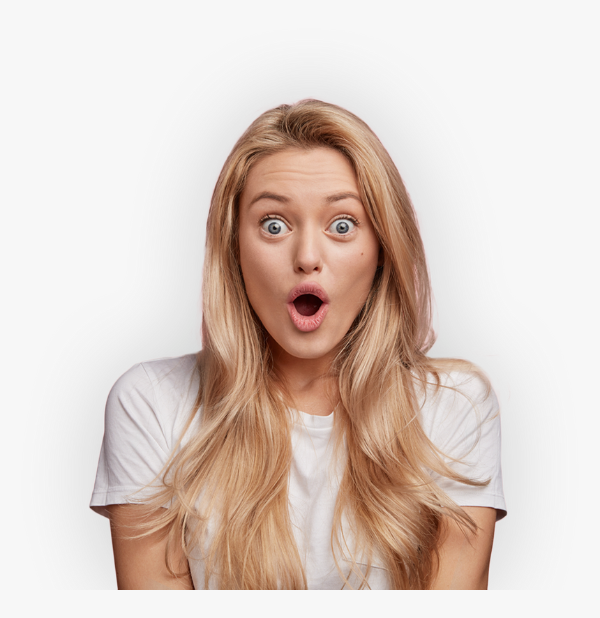 Excited/surprised Girl - Transparent Excited Girl Png
