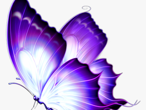 #ftestickers #butterfly #luminous #purple #blue - Transparent Glowing Butterfly Png