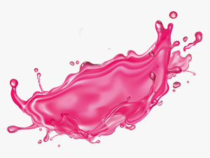 Pink Water Splash - Green Juice Splash Png