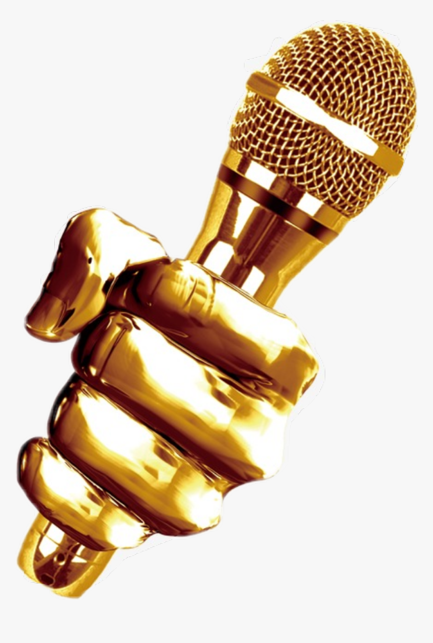 Gold Mic Png - Golden Microphone