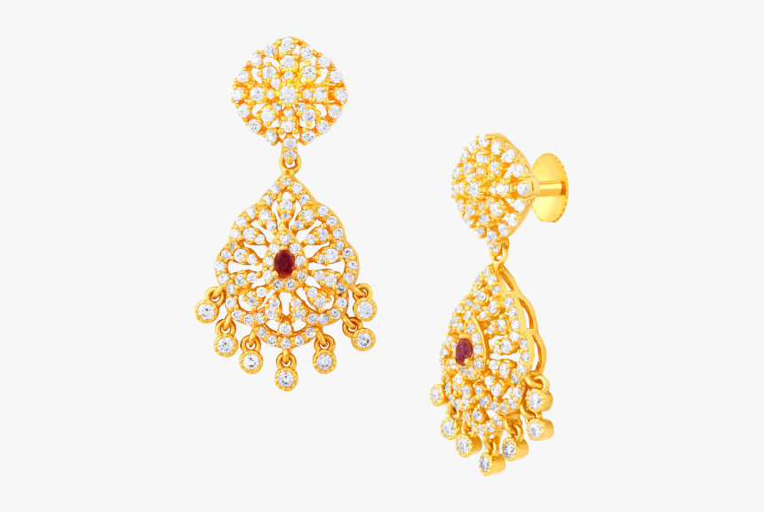 Transparent Gold Earrings Png