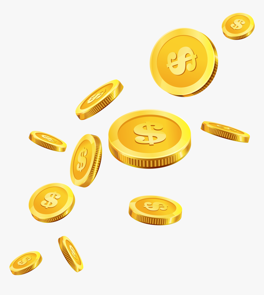 Coins Gold Png Clip Art - Gold Coins Png Clipart