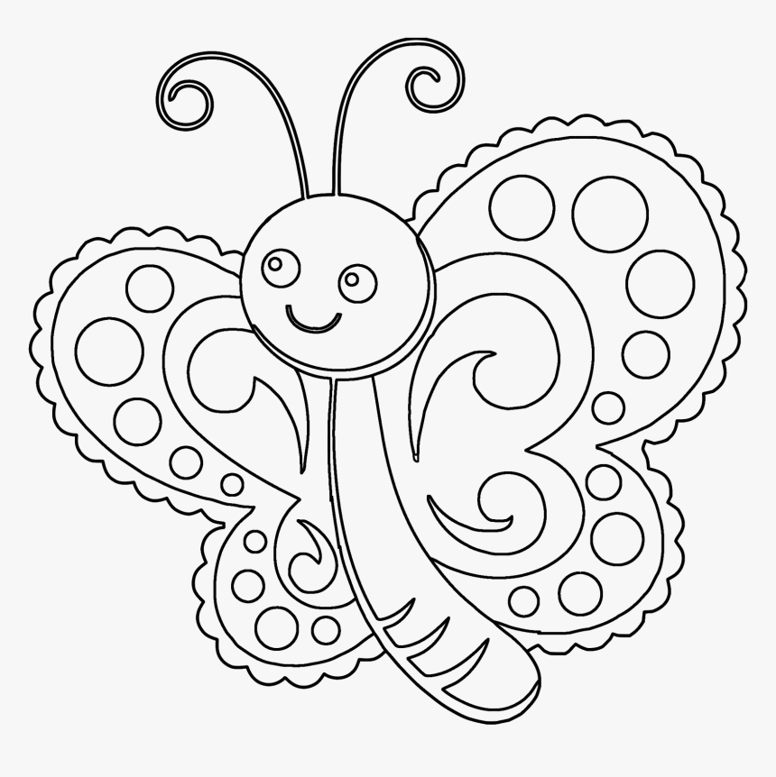 Free Butterfly Coloring Page - B