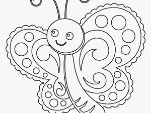 Free Butterfly Coloring Page - Butterfly Coloring Pages Png