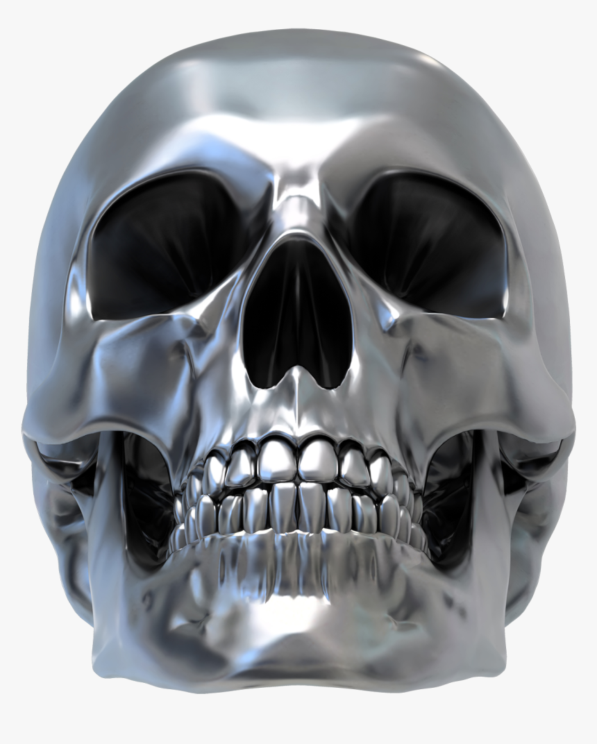 3d Skull Png - Metallic Skull