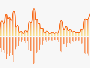 Sound-wave - Audio Wave Orange Transparent