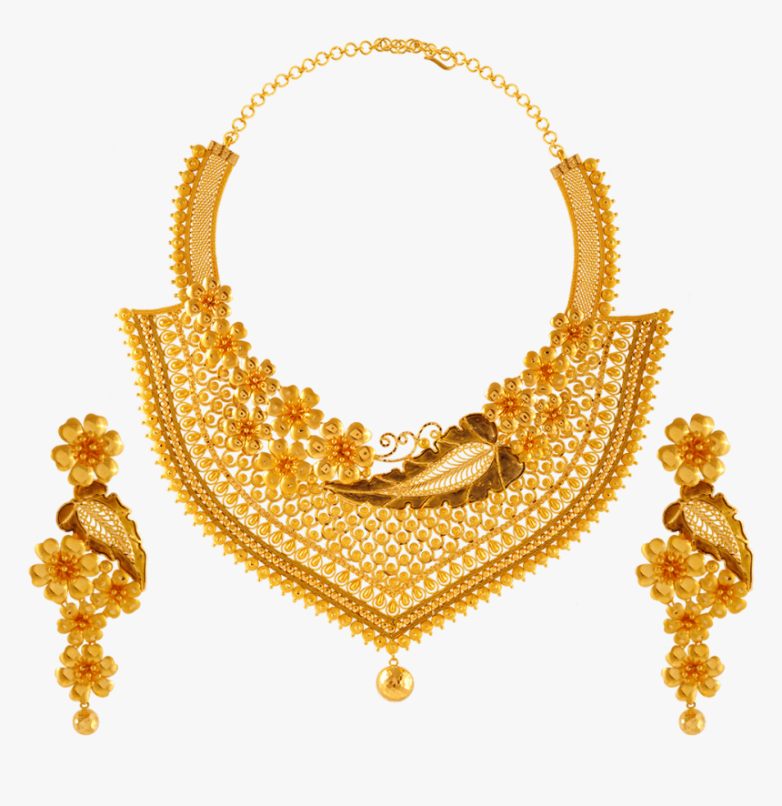 22k Gold Necklace Set - Necklace