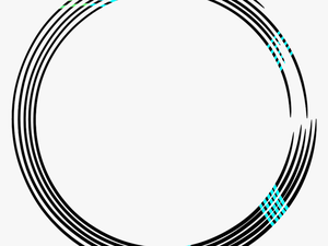 Mimi Neon Round Black Circle Rounds Yuvarlak Frame - Transparent Background Neon Circle Frame