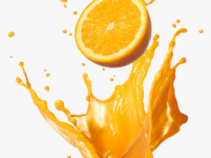 Transparent Tangerine Clipart - Orange Juice Splash Png