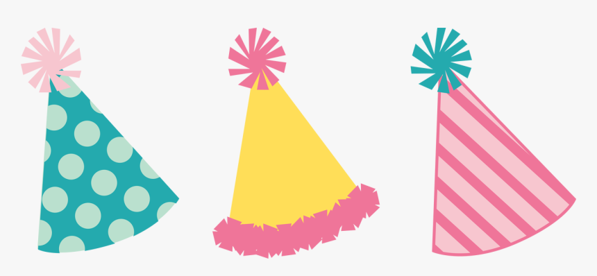 Transparent Birthday Hat Clip Art - Polka Dot Party Hat Svg
