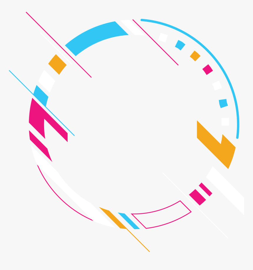 Colourful Circle Banner With Abstract - Png Circle Banner Png