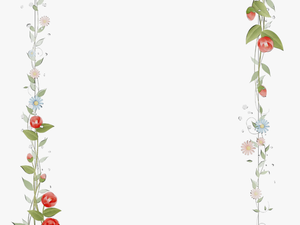 Hearts And Flowers Border Clipart - Background Design For Microsoft Word