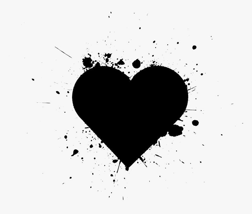 Heart Ink Splatter Png