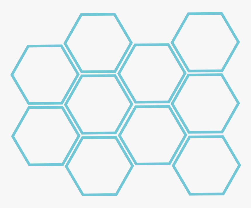 Transparent Black Hexagon Png - Hexagon Honeycomb Png