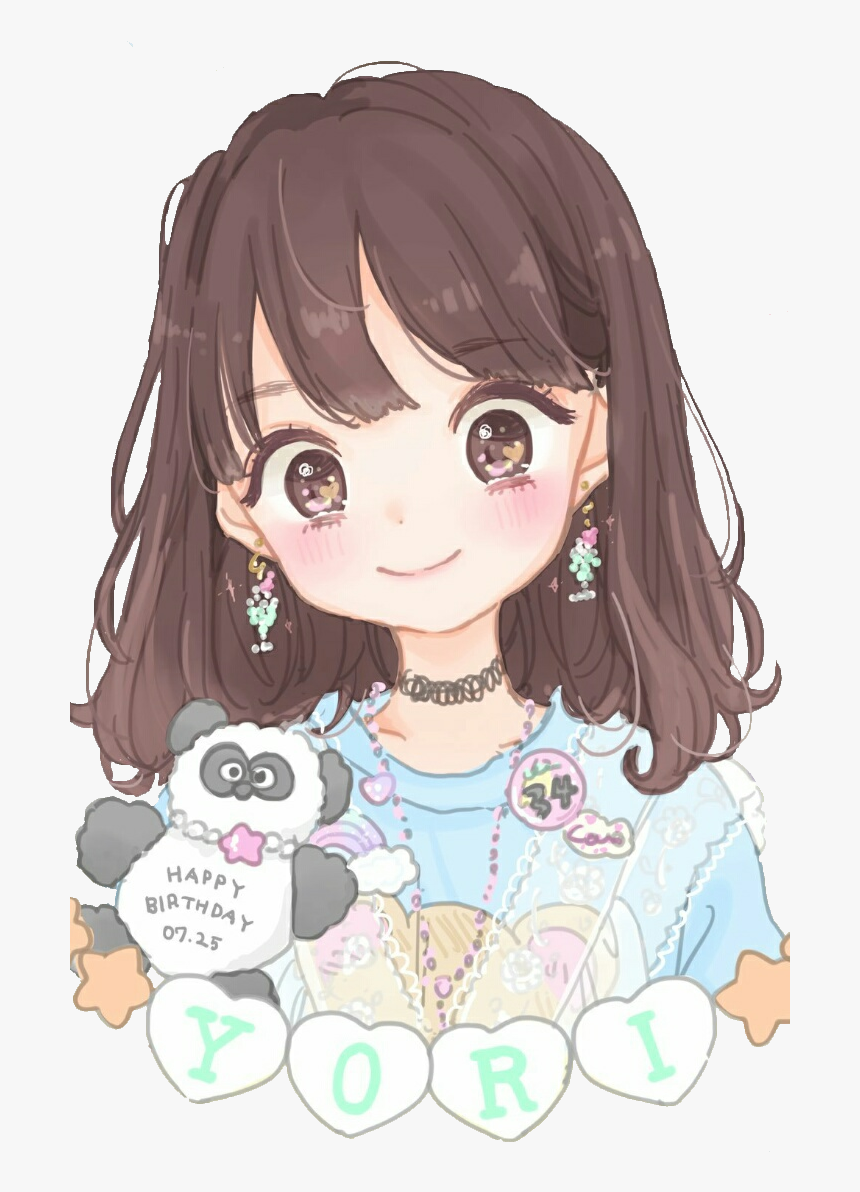Transparent Happy Anime Girl Png - Cute Anime Girl Colored