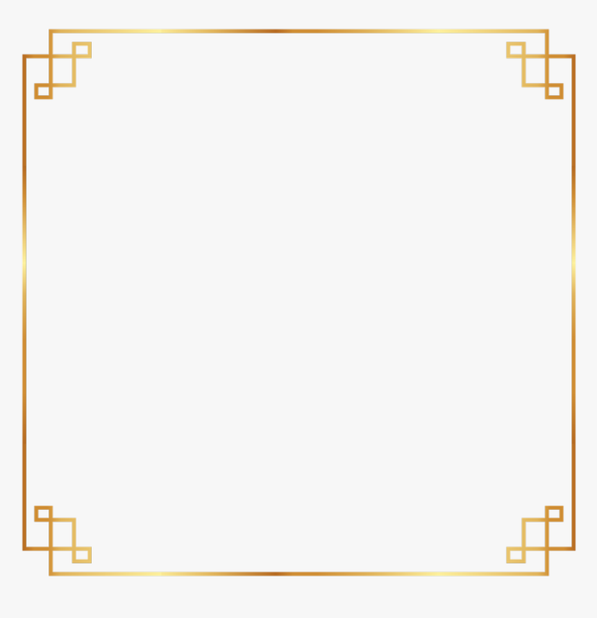 Simple Gold Frame Png