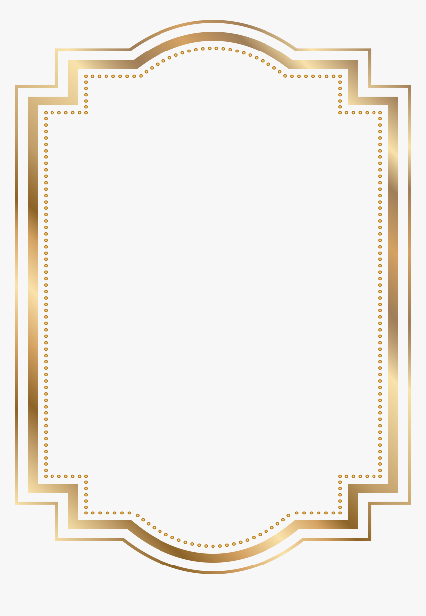 Card Borders Png - Gold Frame Rectangle Png