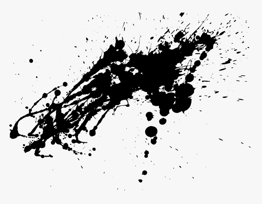 Transparent Ink Blots Png - Black Paint Splatter Transparent