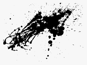 Transparent Ink Blots Png - Black Paint Splatter Transparent