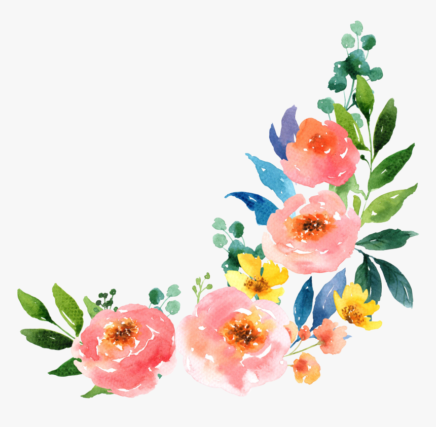 Watercolor Flowers Paper Painting Watercolour Free - Water Paint Flowers Png