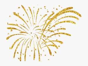 Fireworks Clipart Gold - Gold Fireworks Png