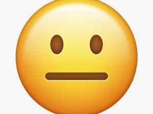 Neutral Emoji Png - Transparent Background Neutral Emoji