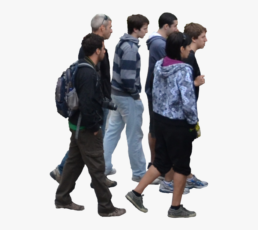 Transparent People Walking Png - People Walking In Groups