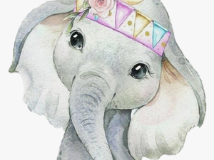 #elephant #colorful #cute #baby #animals - Watercolor Elephant