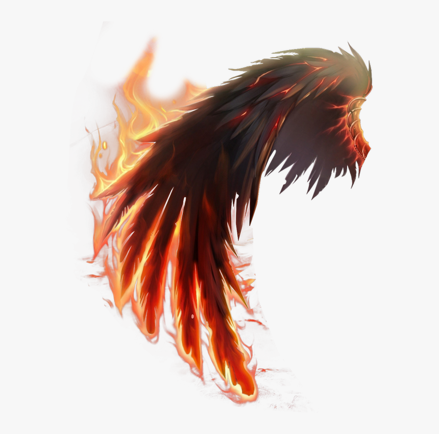 #wing #devil #fire - Fire Wing Png Transparent