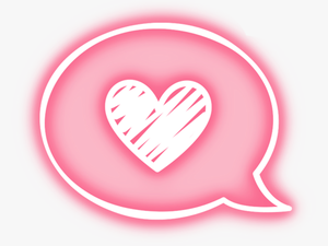 Message Heart Pink Overlay Tumblr Cute Kawaii Neon - Transparent Purple Aesthetic Sticker