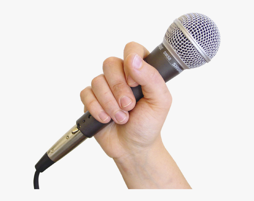 Clip Art Hand Holding Mic - Hand With Microphone Png
