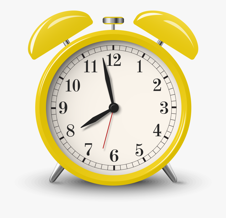 Clock Alarm Material Watch Yellow Vector Design Clipart - Yellow Alarm Clock Png
