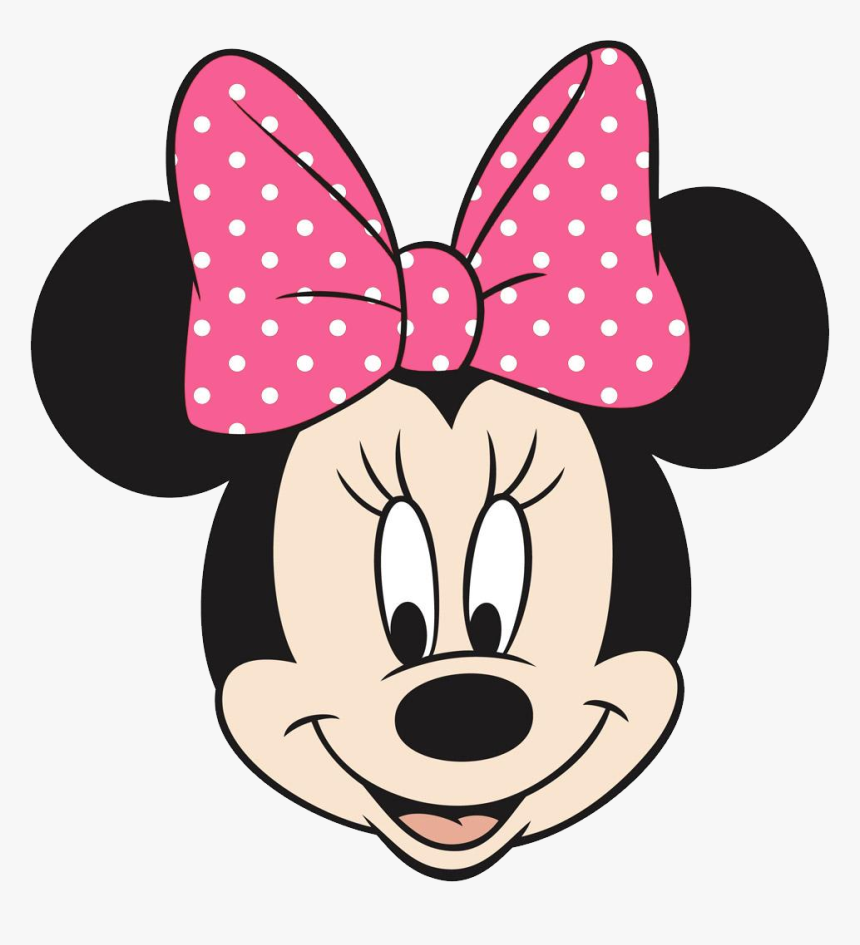 Mickey Mouse Head Png - Minnie Mouse Head Pink Bow