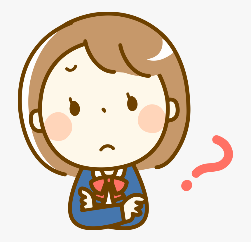 Thinking Girl Clipart Png 