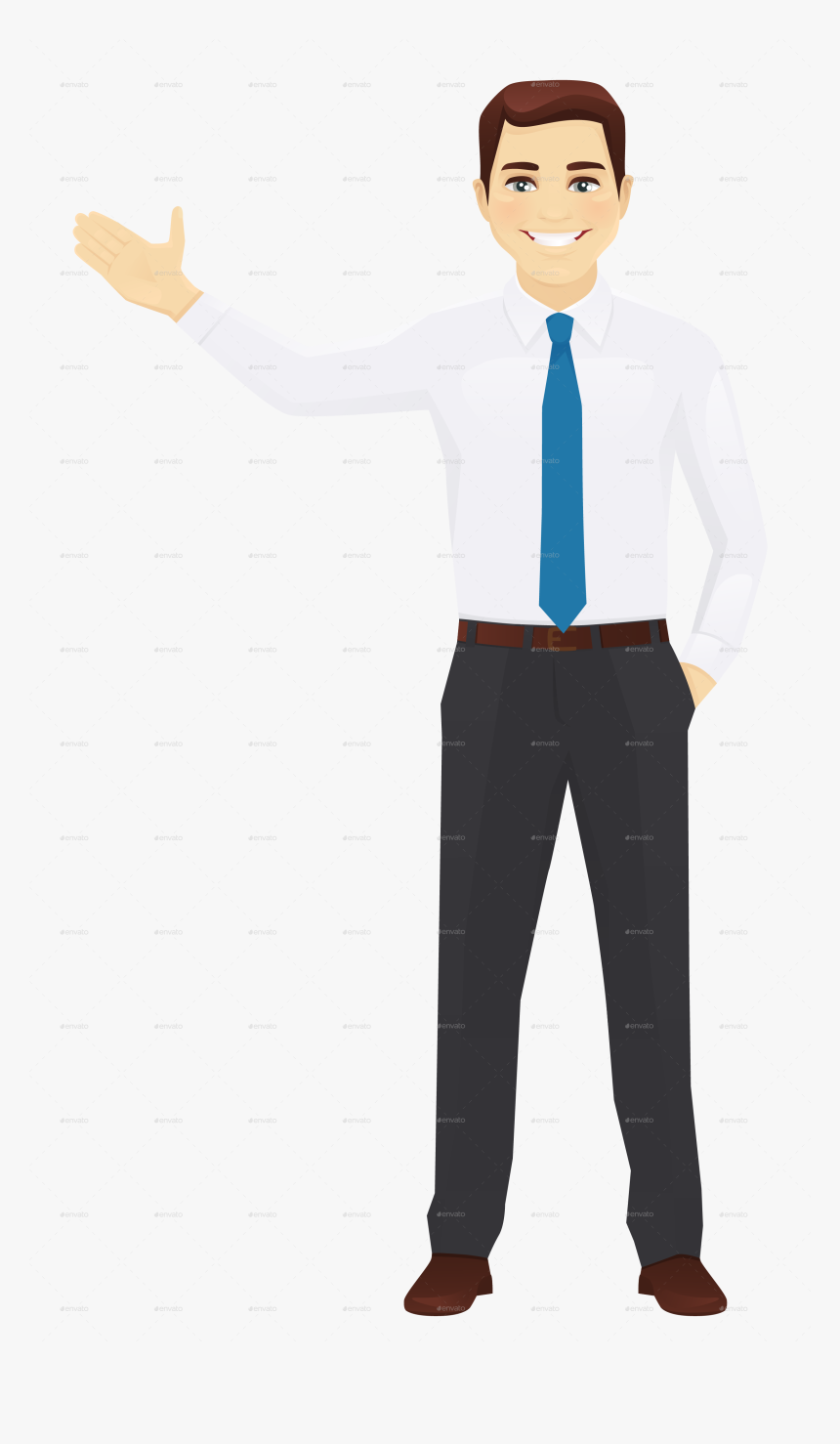 Vector Office Man Standing - Professional Business Man Images Png