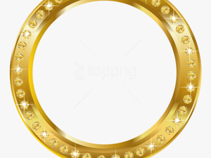 Gold Lace Border Png - Golden Round Frame Png