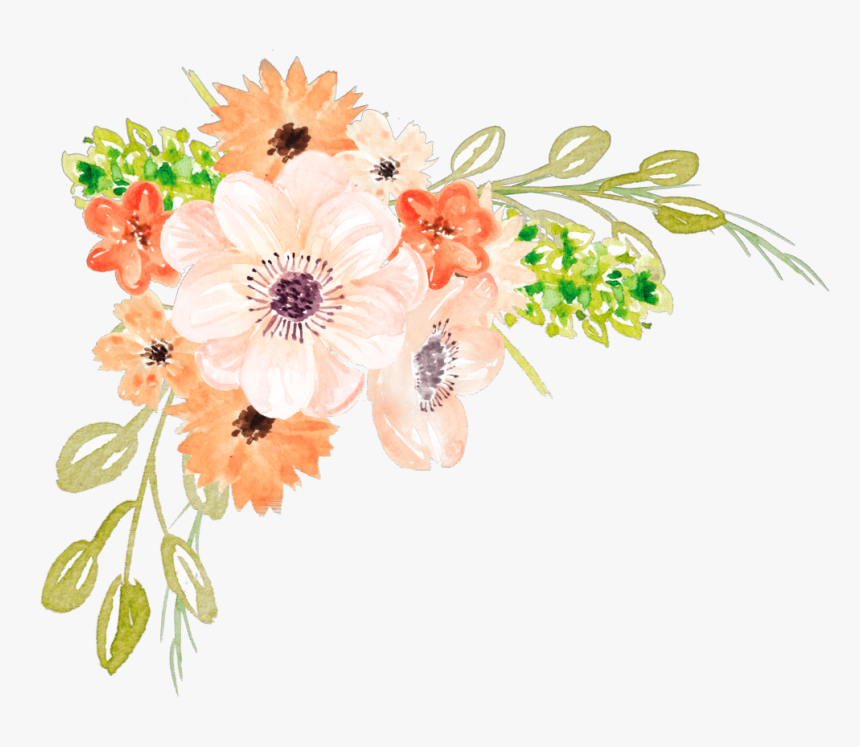 Transparent Background Watercolor Flowers Png