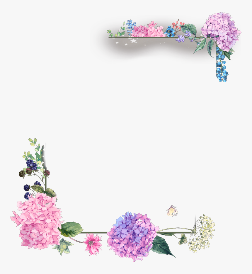 #mq #flower #flowers #border #borders #frame #frames - Square Floral Frame Png