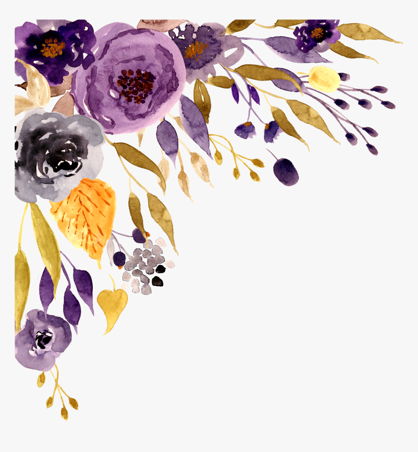 Wedding Invitation Flower Watercolor Painting Watercolor - Purple Watercolor Flower Png
