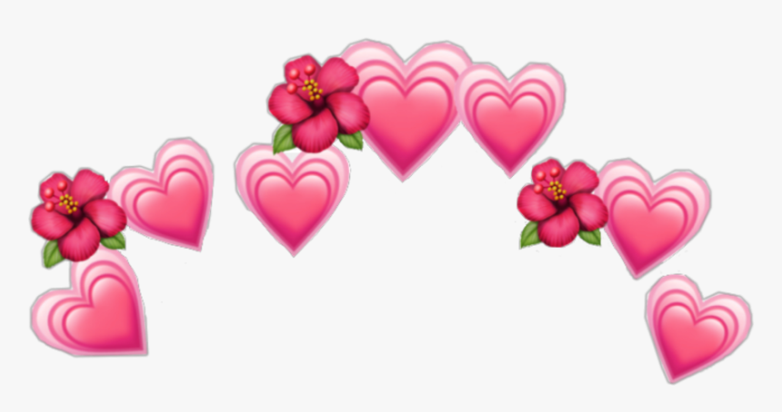 #red #pink #heart #crown #emoji #aesthetic #flower - Emoji Crown Hearts Png