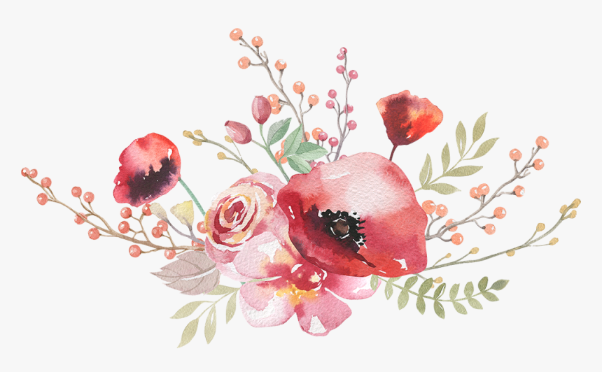 Boho Chic Photography Royalty Free Watercolor Flowers - Free Boho Flower Clipart Png