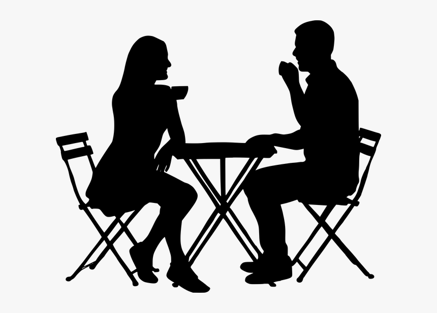 People Sitting At Table Silhouet