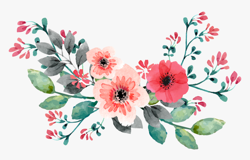Flower Painted Rose Wedding Vine Hand Watercolor Clipart - Flower And Vine Painting