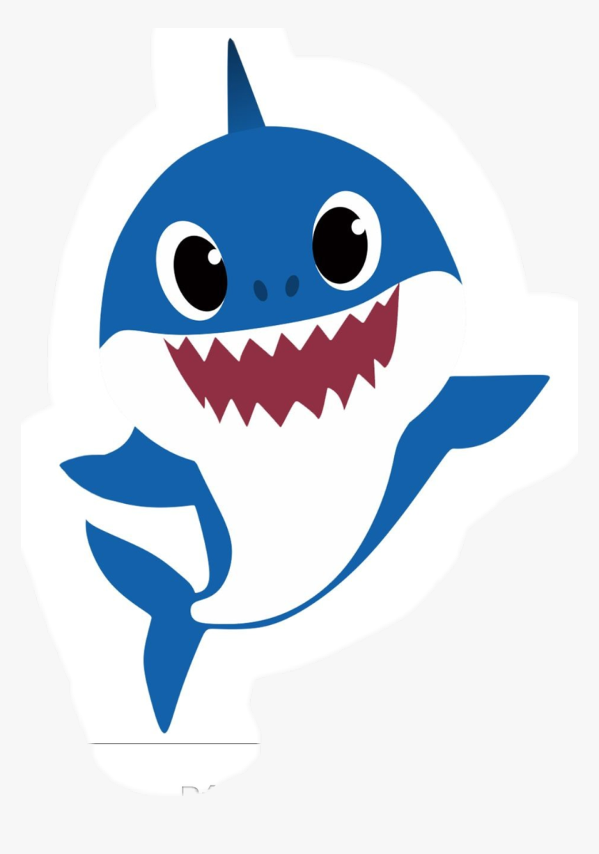 Transparent Shark Clip Art - Blue Baby Shark Clipart